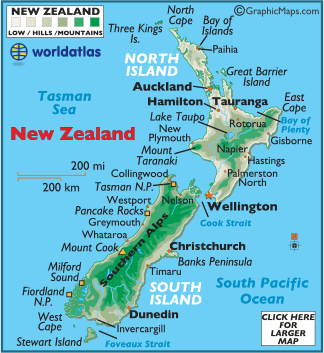 How to Get a New Zealand Student Visa 1 NEW ZEALAND MAP