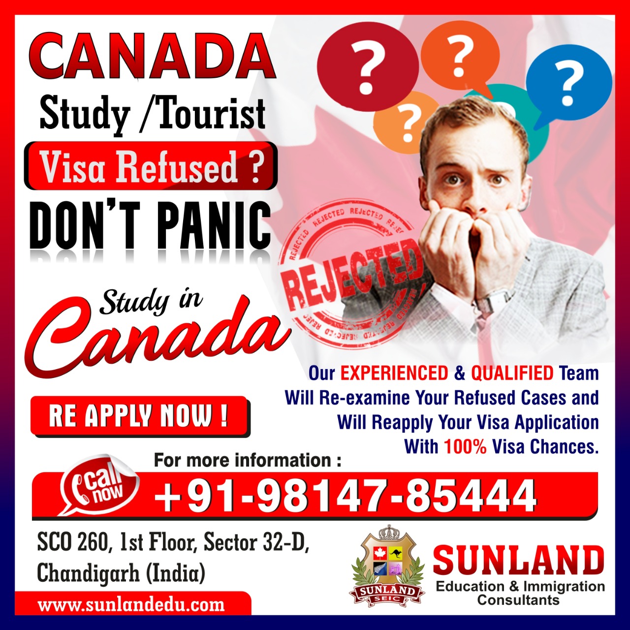 Visa Refusal- Visa rejection- How to deal with visa refusal- SEIC